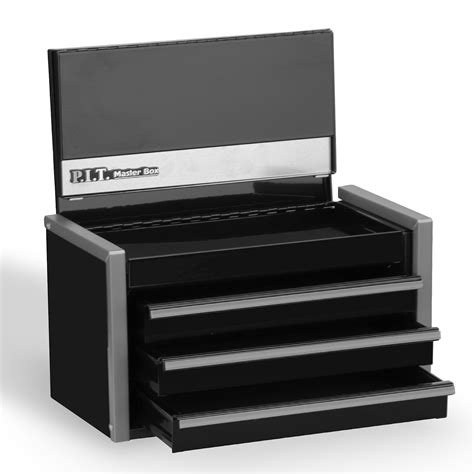 p.i.t. portable 3 drawer steel tool box|black metal tool box.